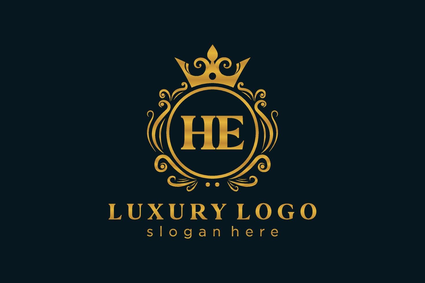 iniziale lui lettera reale lusso logo modello nel vettore arte per ristorante, regalità, boutique, bar, Hotel, araldico, gioielleria, moda e altro vettore illustrazione.