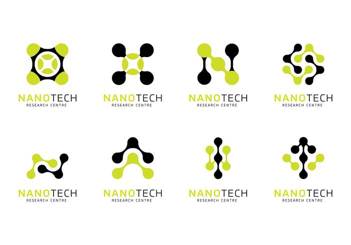 Vettore di logo di nanotecnologia