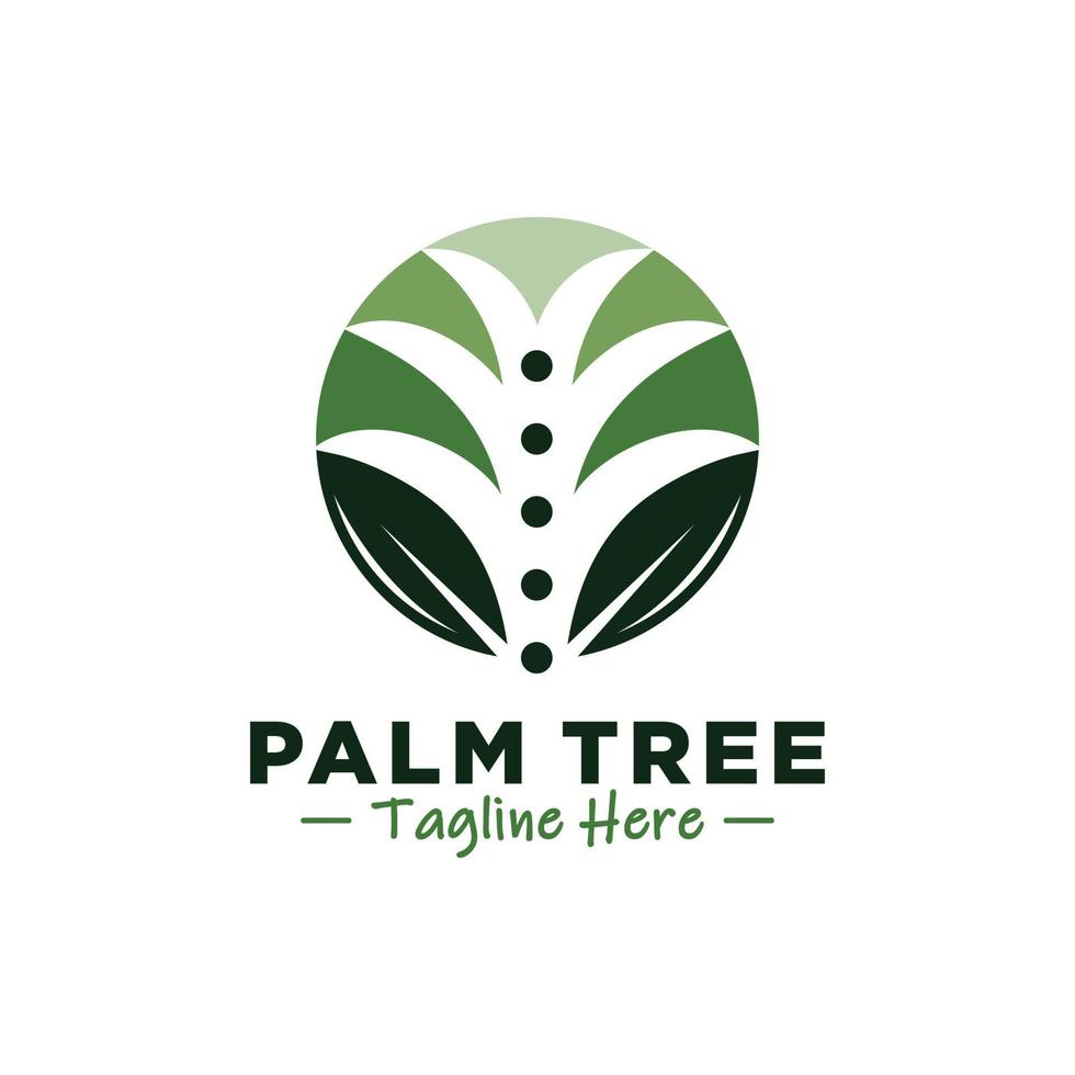palma albero vettore logo design