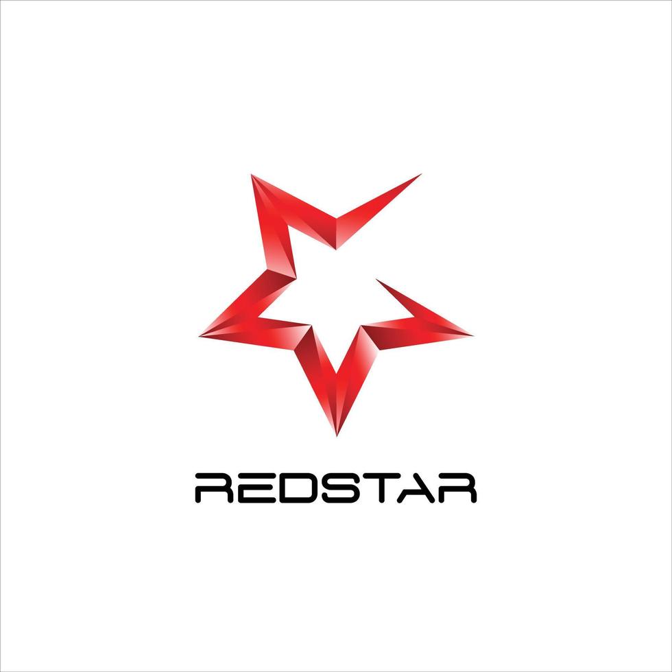 astratto rosso stella logo simbolo icona vettore