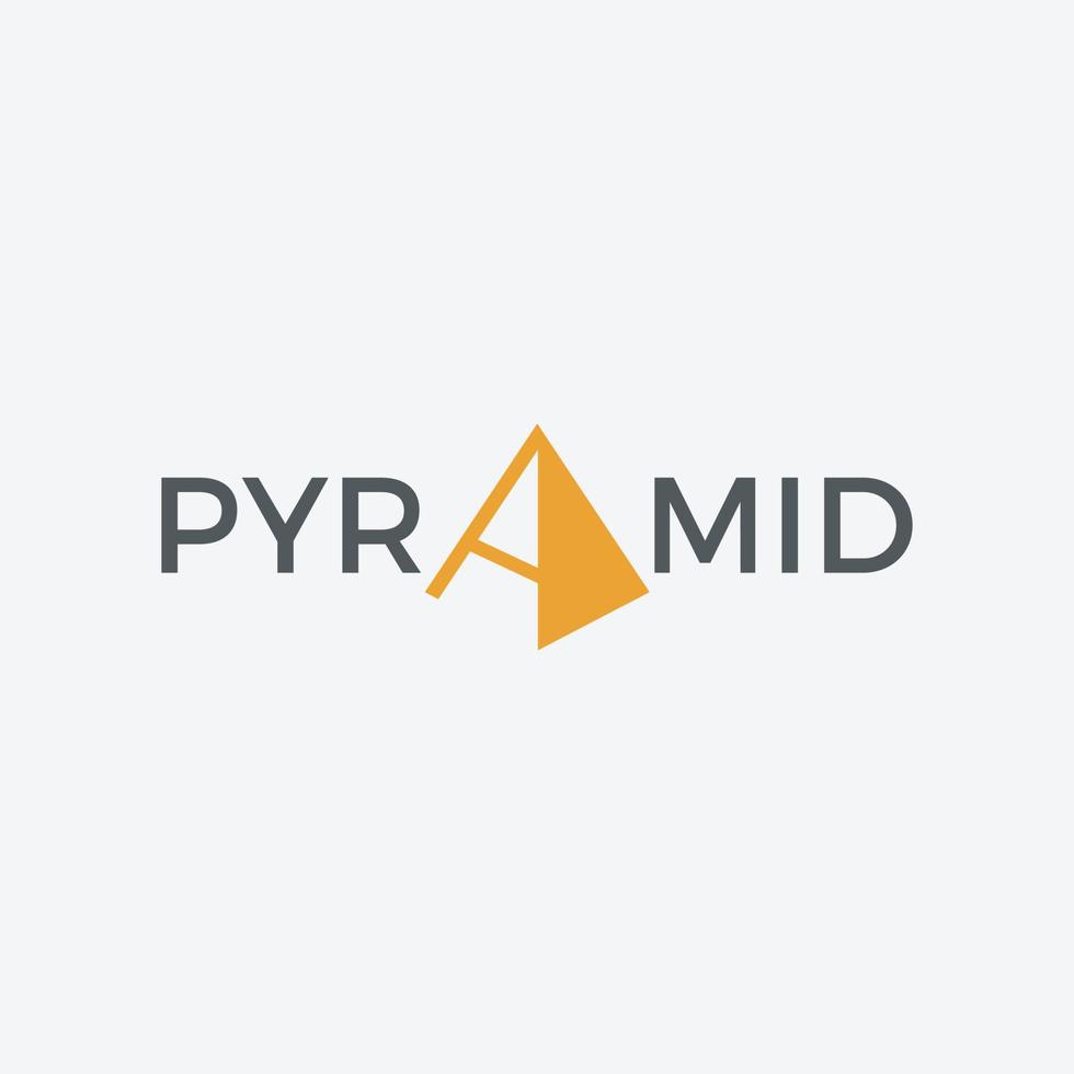semplice piramide logo cartello simbolo icona vettore