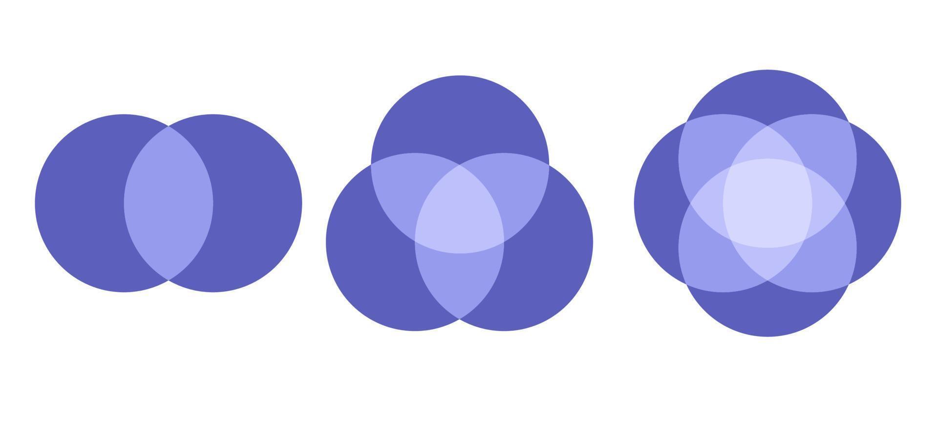 venn diagramma cerchi infografica vettore