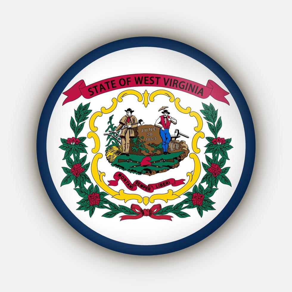 ovest Virginia stato bandiera. vettore illustrazione.