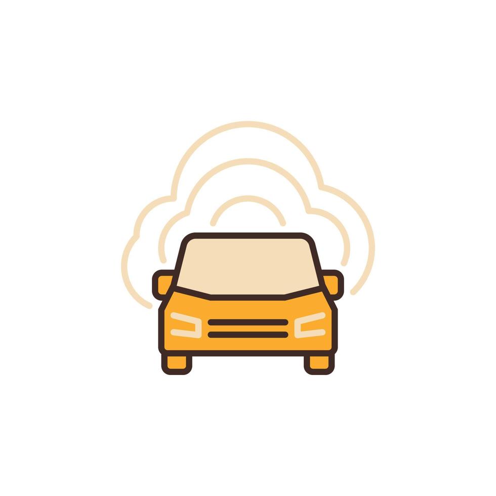 auto co2 scarico icona - vettore aria inquinamento colorato cartello