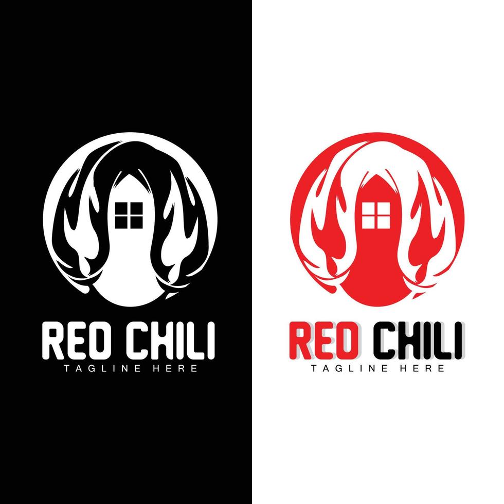 rosso chili logo, caldo chili peperoni vettore, chili giardino Casa illustrazione, azienda Prodotto marca illustrazione vettore