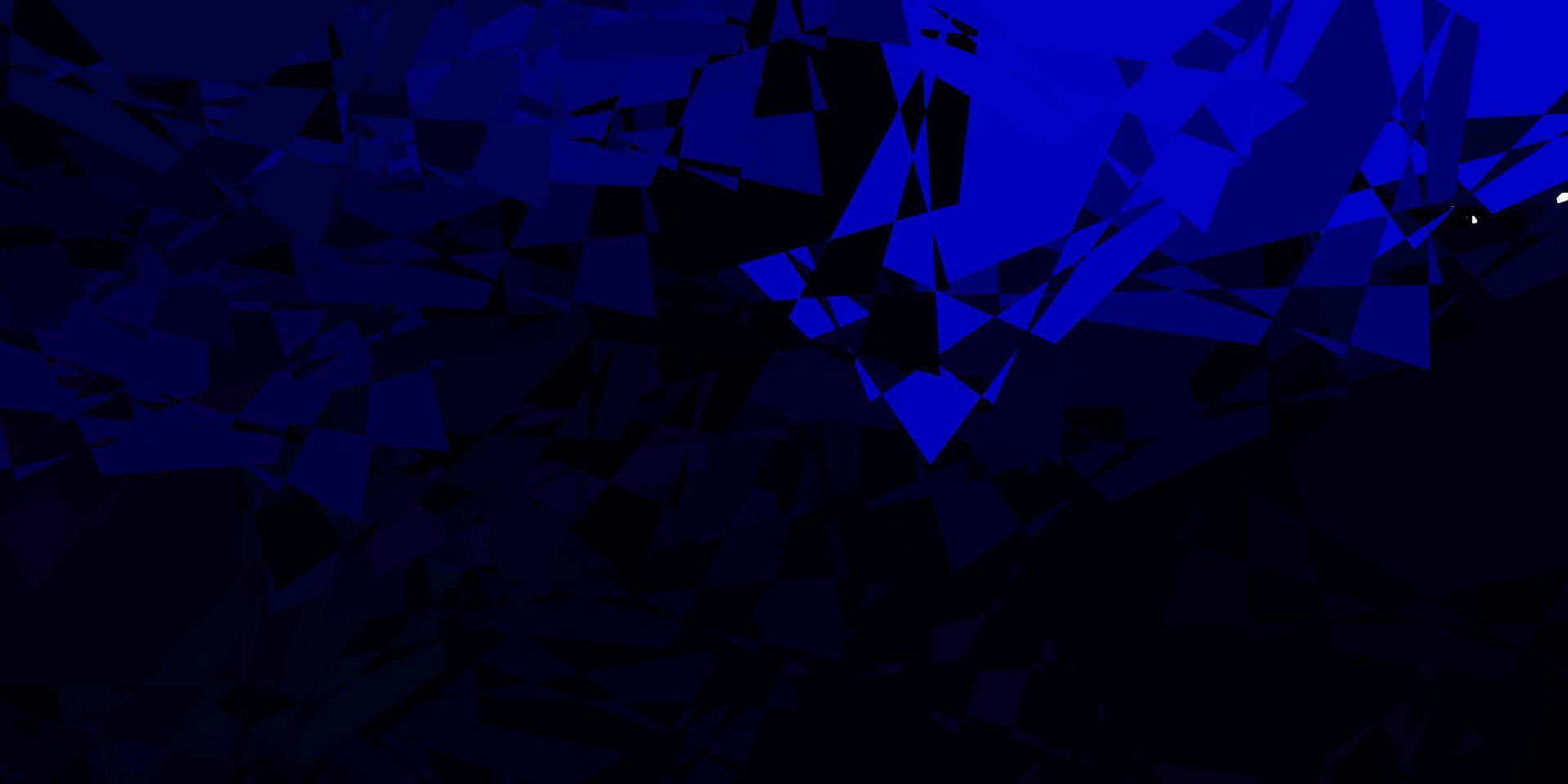 sfondo vettoriale blu scuro con triangoli.