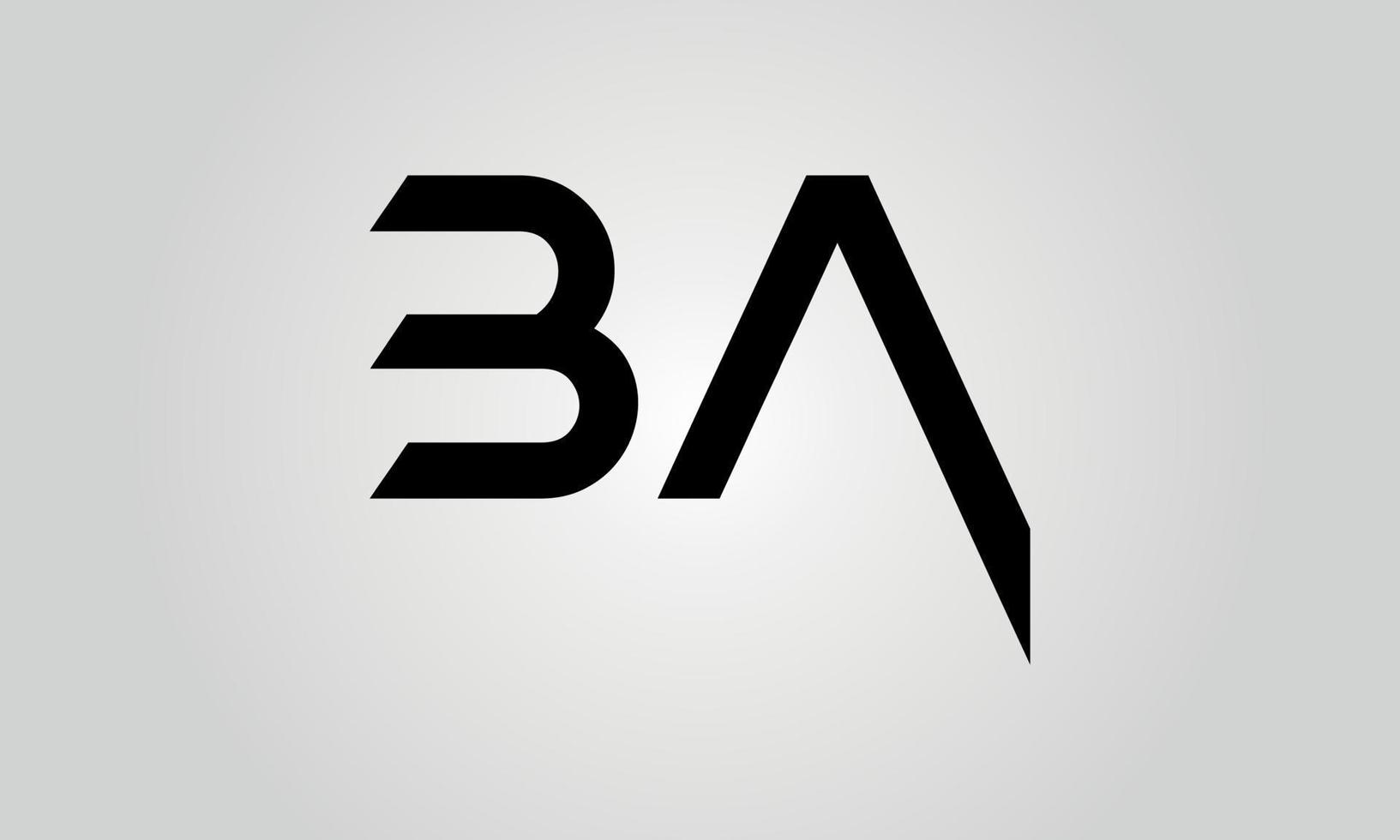 ba logo design. iniziale ba lettera logo icona design gratuito vettore modello.