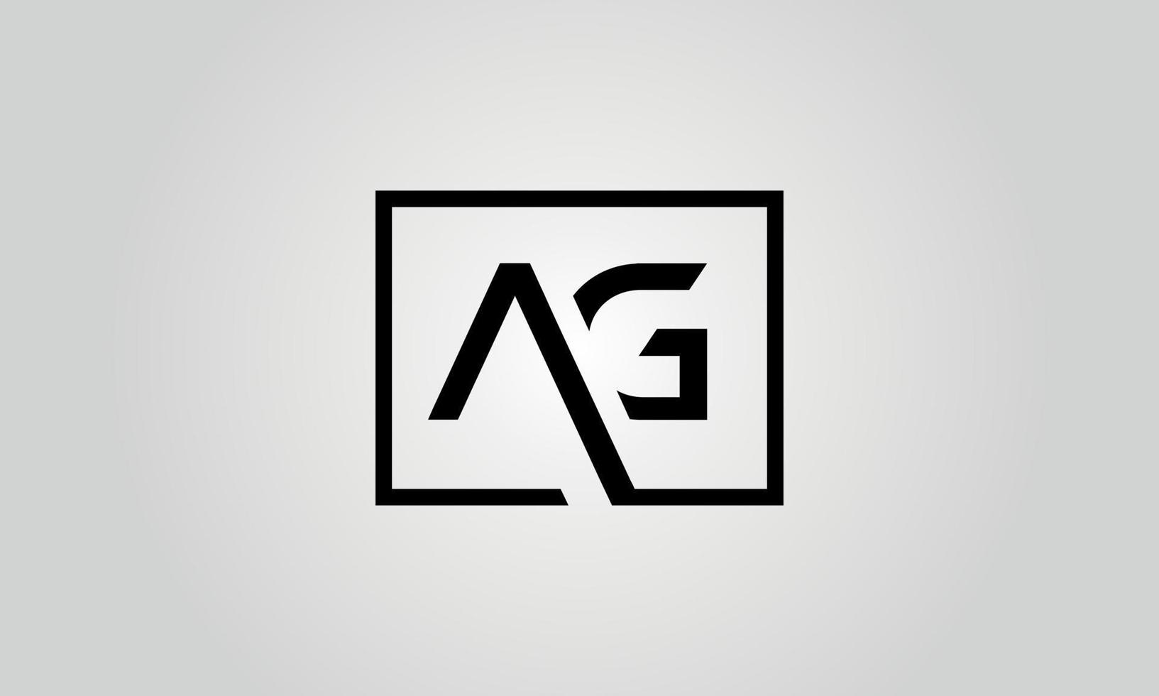 ag logo design. iniziale ag lettera logo icona design gratuito vettore modello.