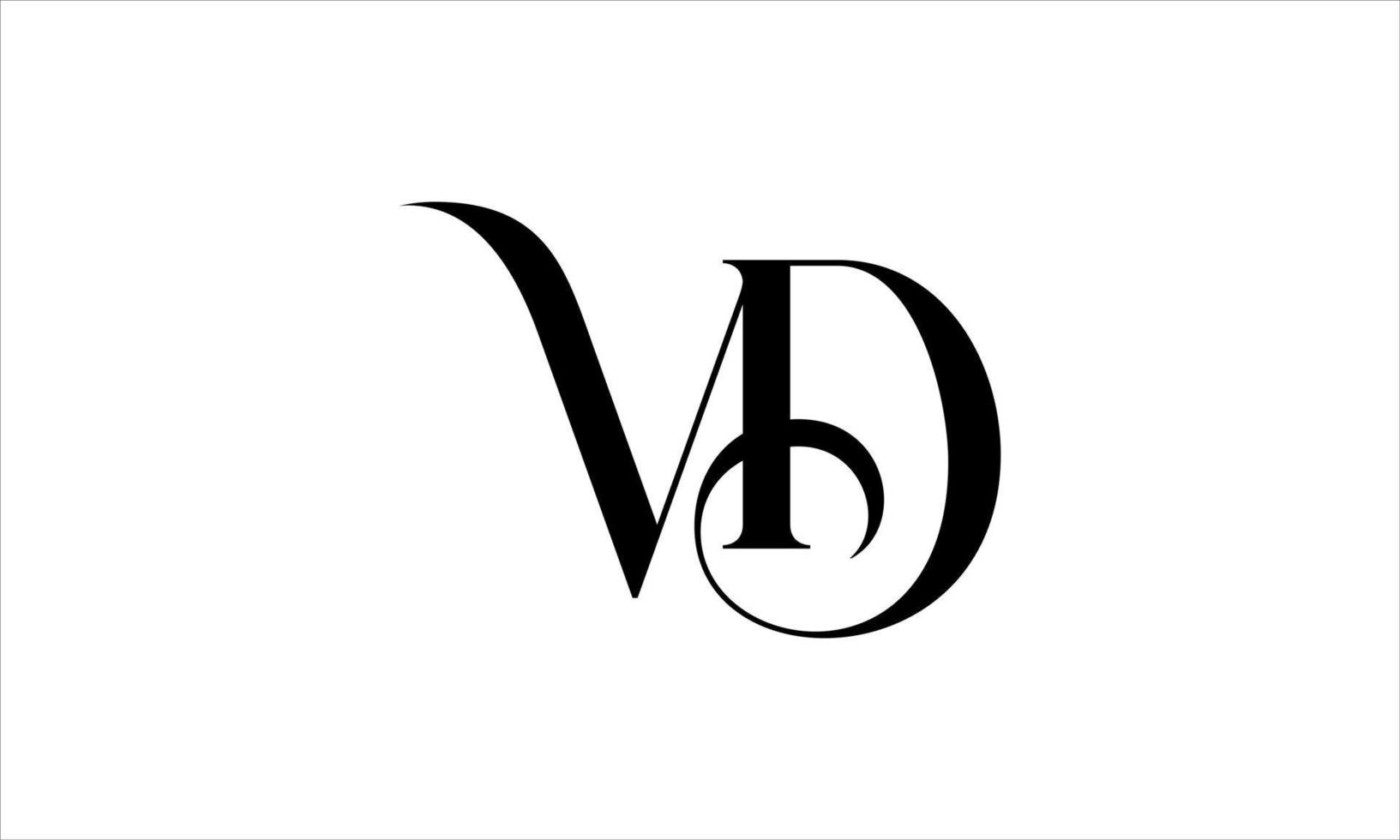 vd logo design. iniziale vd lettera logo icona design vettore professionista vettore.