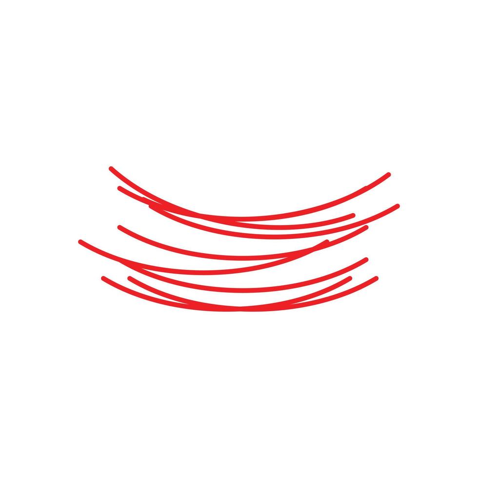 eps10 rosso vettore uccello nido astratto linea arte icona isolato su bianca sfondo. uccello Casa schema simbolo nel un' semplice piatto di moda moderno stile per il tuo sito web disegno, logo, e mobile applicazione