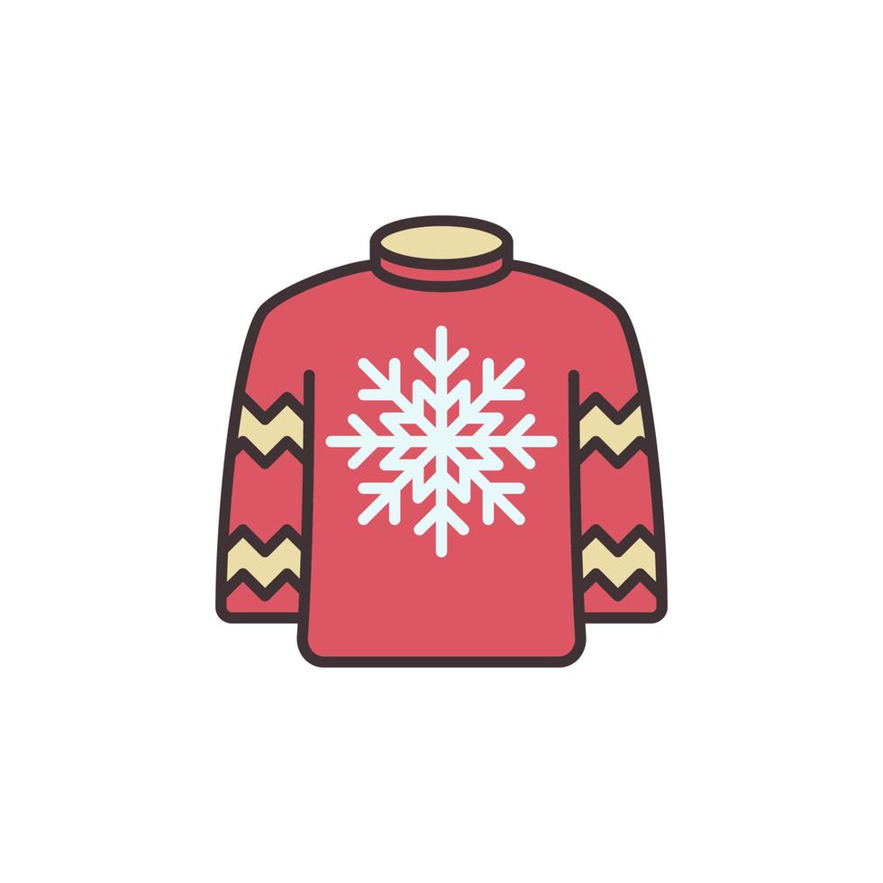 Natale maglione colorato icona - vettore creativo cartello