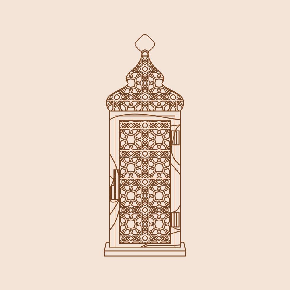 modificabile in piedi fantasia arabo lanterna isolato vettore illustrazione nel schema stile per islamico occasionale tema scopi come come Ramadan e eid anche arabo cultura design esigenze