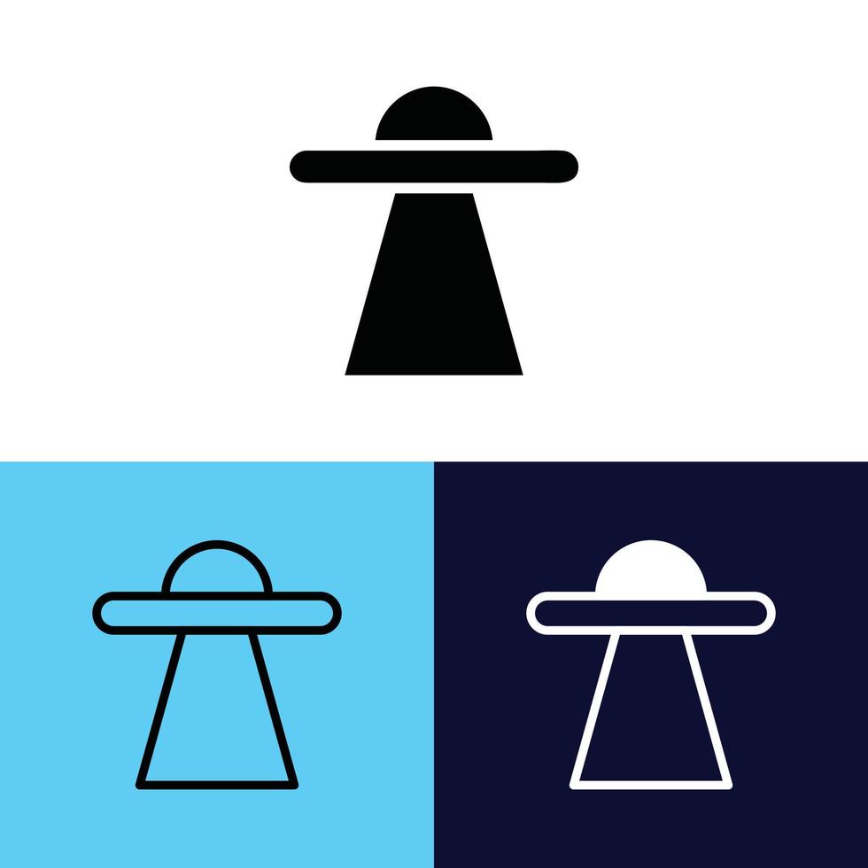 illustrazione vettore e logo ufo alieno. cartello a partire dal moderno collezione per mobile concetto e ragnatela applicazioni design. simpatico design Perfetto.