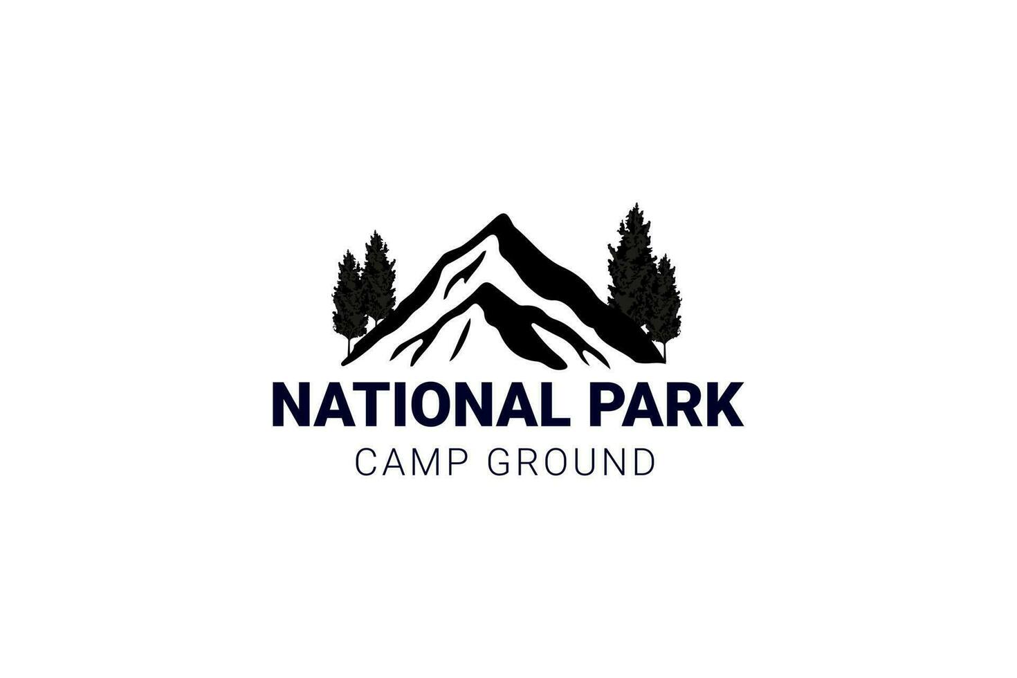 nazionale parco montagna logo vettore icona illustrazione