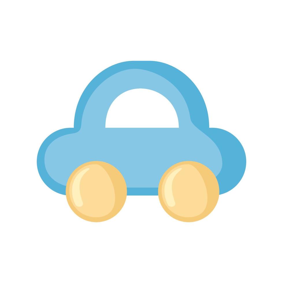 bambino auto giocattolo icona nel piatto stile isolato su bianca indietro. vettore illustrazione.
