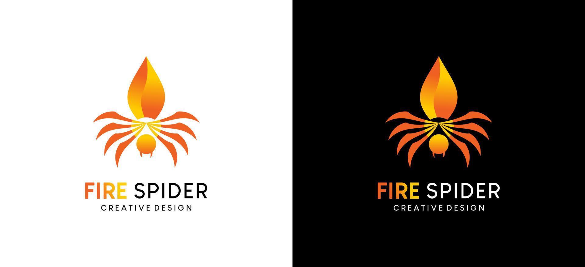 fuoco ragno vettore illustrazione icona logo design