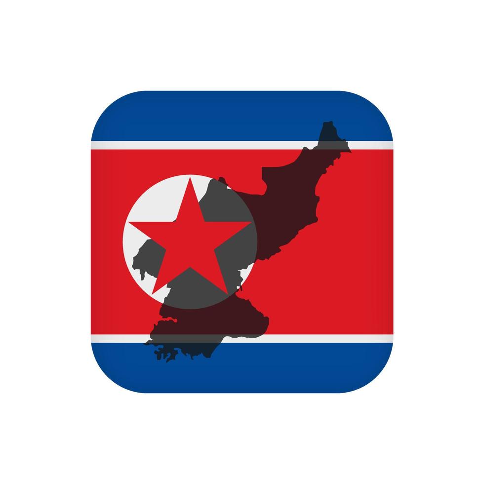 bandiera della corea del nord, colori ufficiali. illustrazione vettoriale. vettore