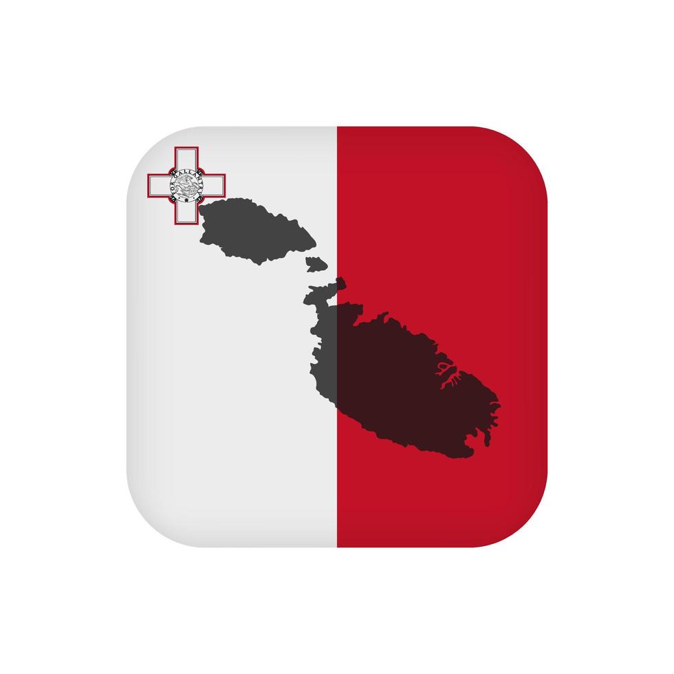bandiera malta, colori ufficiali. illustrazione vettoriale. vettore