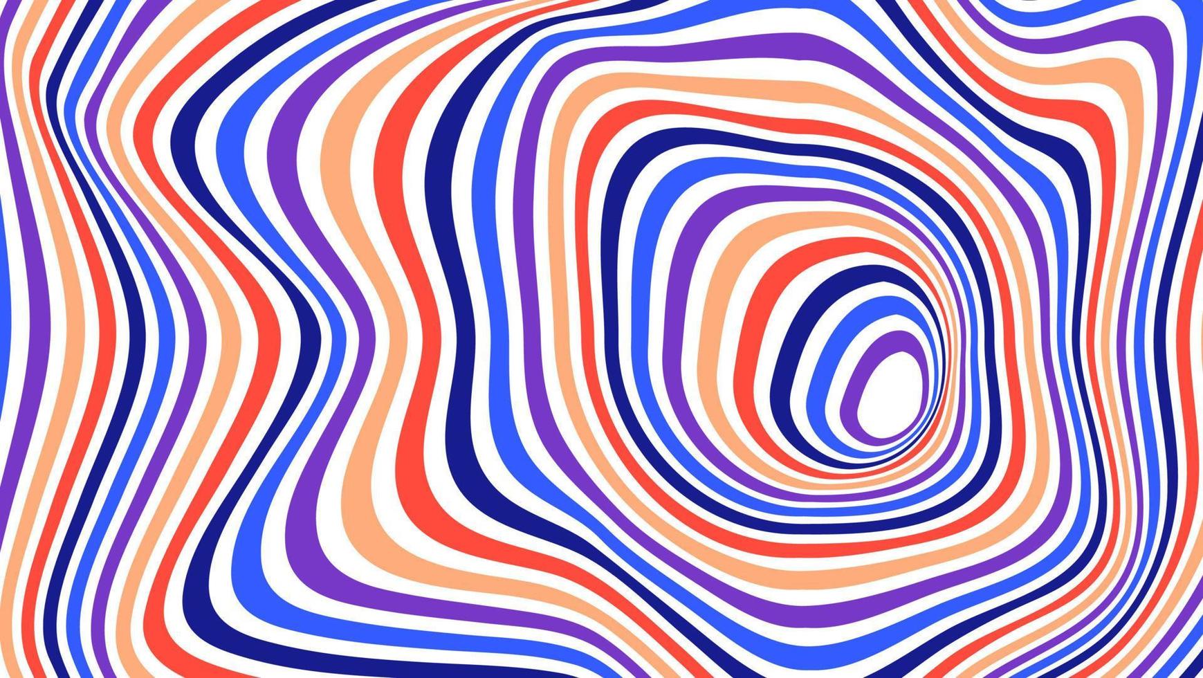 colorato psichedelico ottico illusione sfondo vettore