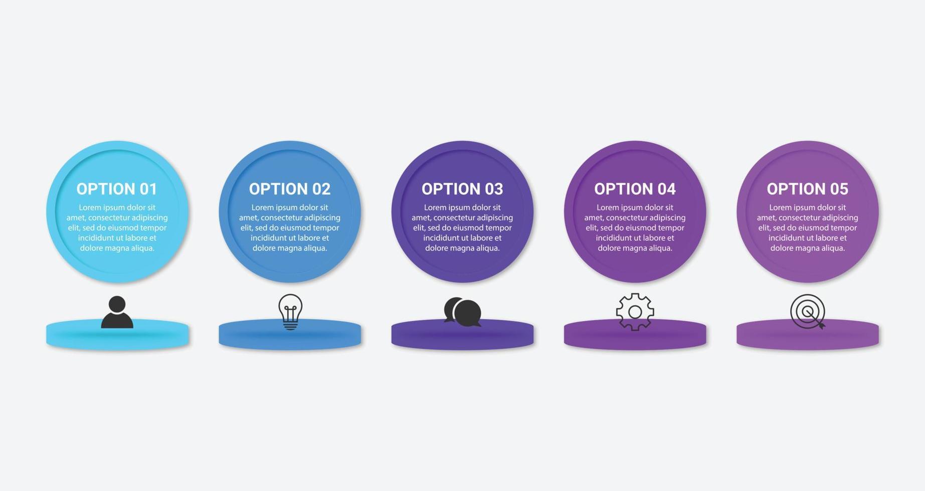 modello di infografica aziendale di presentazione con 5 opzioni illustrazione vettoriale