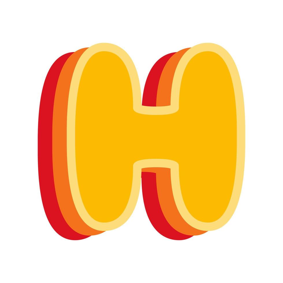 lettera h arancia, vettore illustrazione