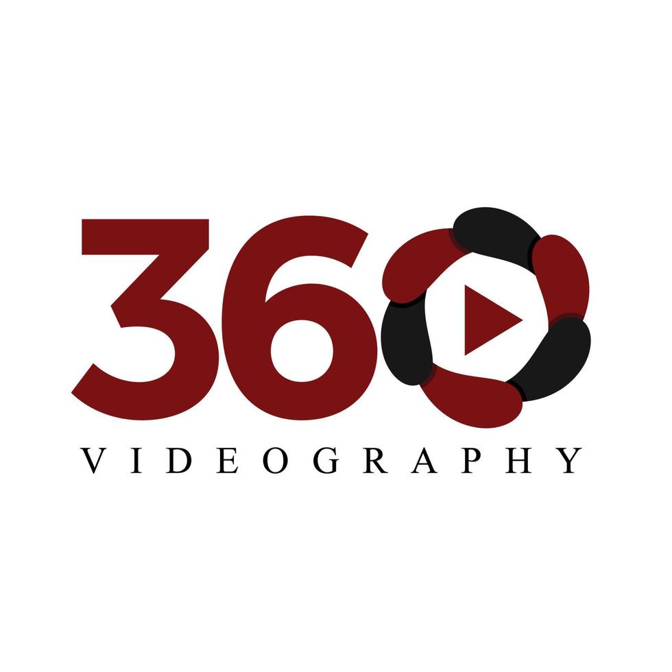 360 vettore logo, Usato per videografia aziende