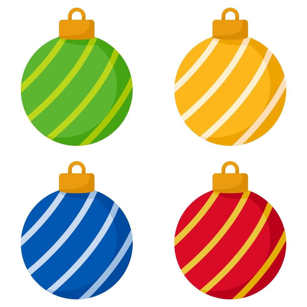 palla di Natale isolato su sfondo bianco vettore