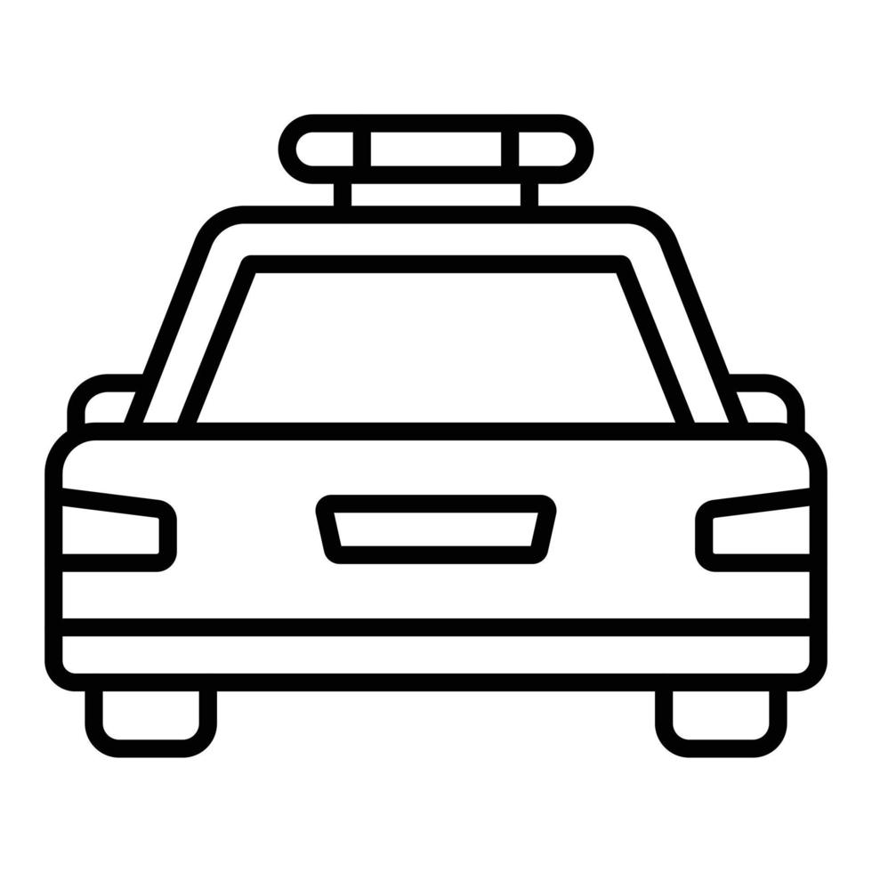 stile icona auto della polizia vettore