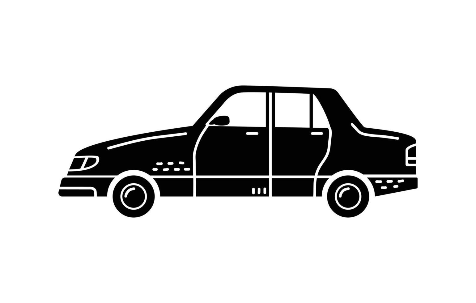 vettore disegnato a mano illustrazione di un' macchina. personale veicoli.