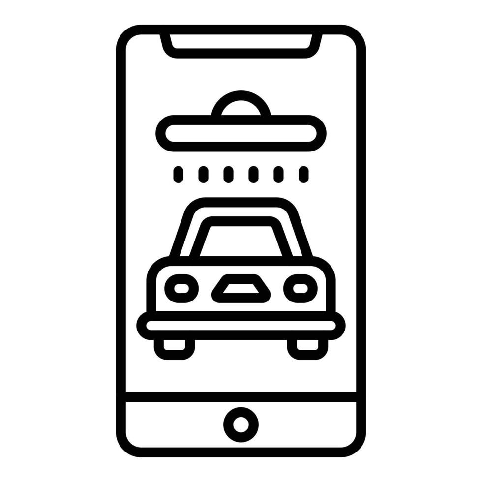 auto lavare App icona stile vettore
