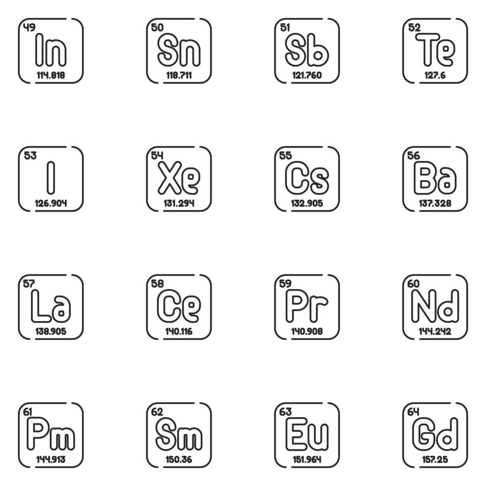 periodico linea icona impostato vettore