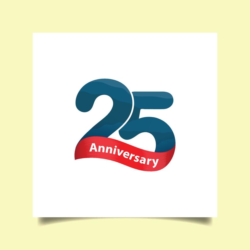 Logo del 25° anniversario vettore