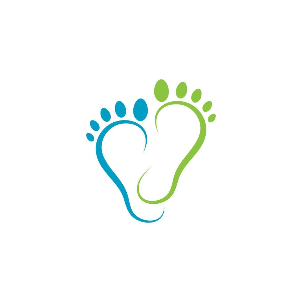illustrazione dell'icona di vettore del modello di logo di cura del piede