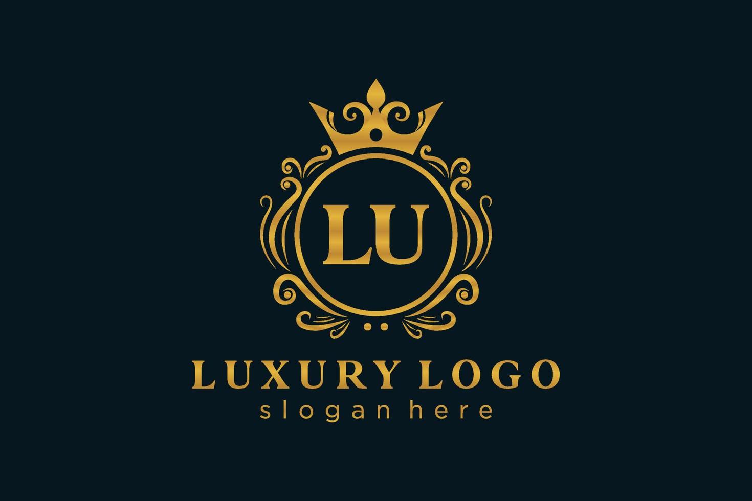 iniziale lu lettera reale lusso logo modello nel vettore arte per ristorante, regalità, boutique, bar, Hotel, araldico, gioielleria, moda e altro vettore illustrazione.