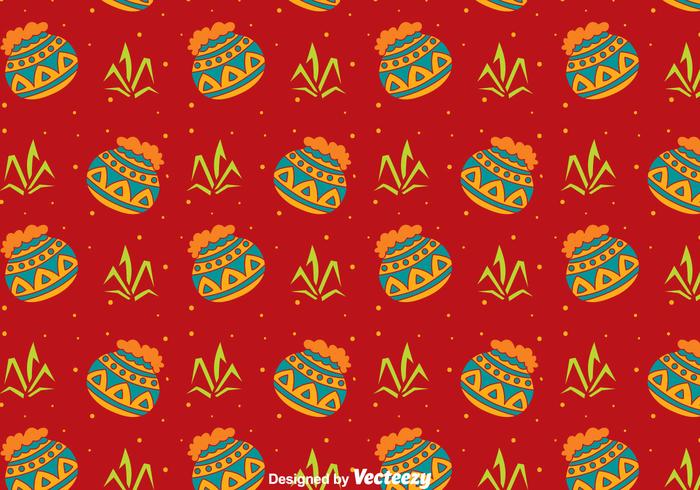 Felice Pongal Seamless Pattern vettore