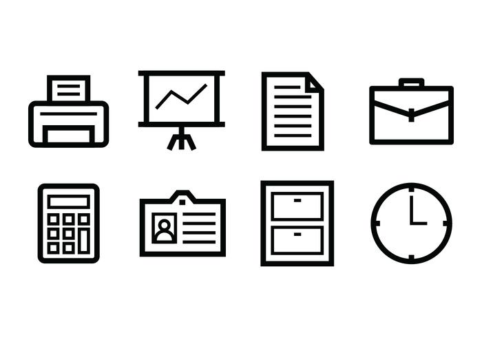 Set di icone di Office gratuito vettore