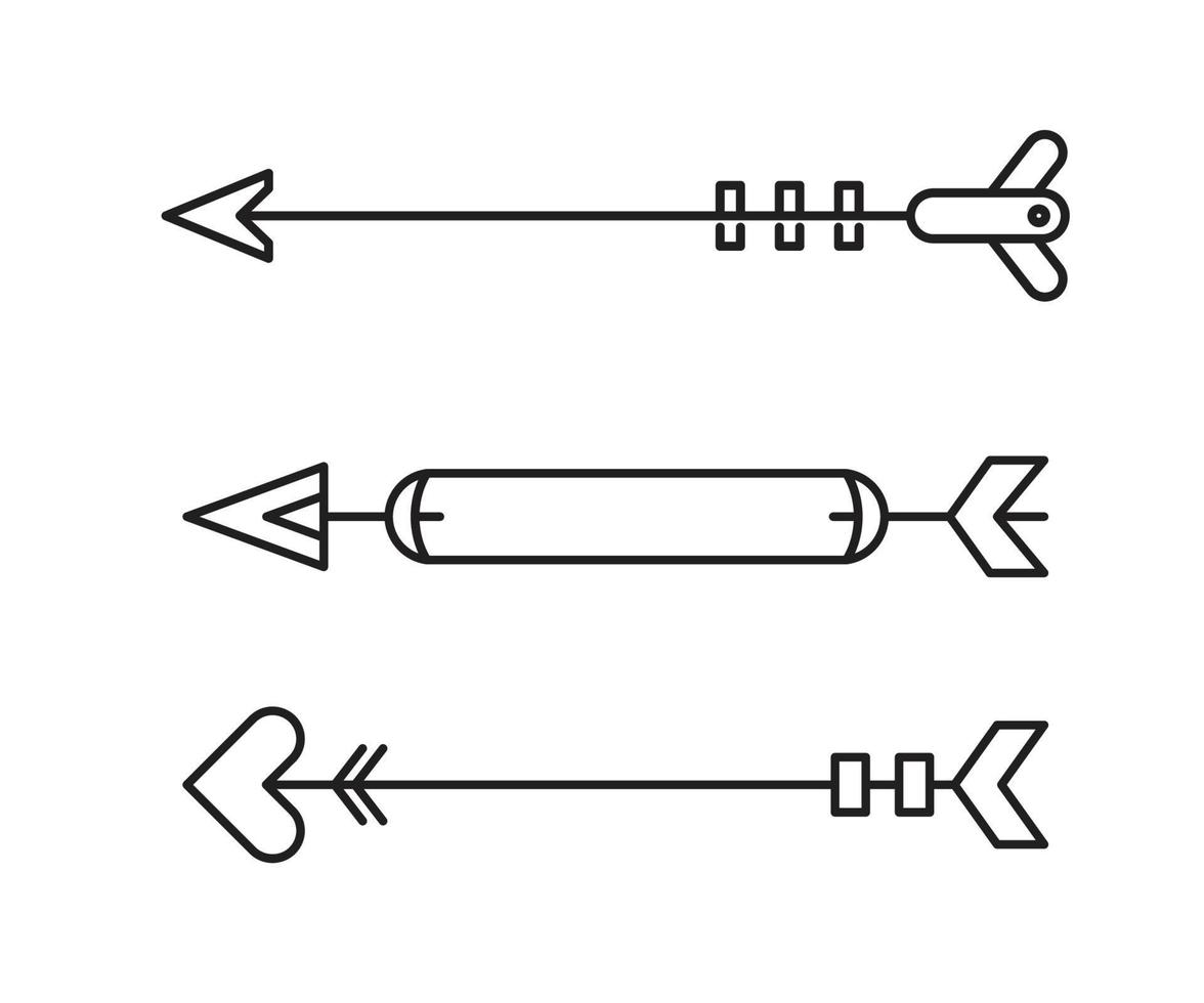 frecce arma linea illustrazione vettore