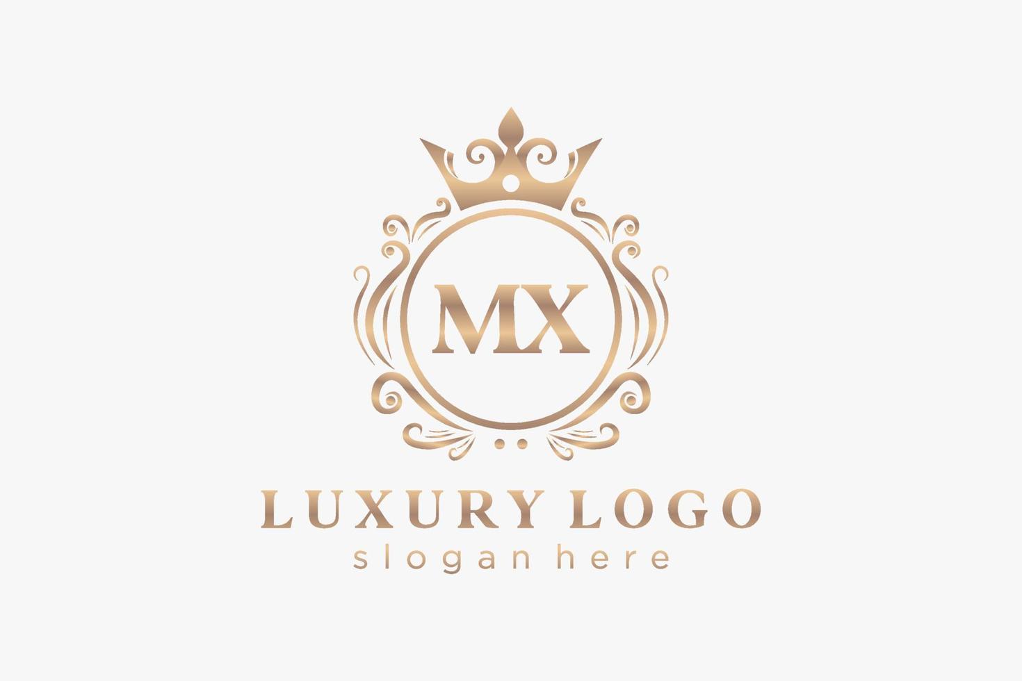 iniziale mx lettera reale lusso logo modello nel vettore arte per ristorante, regalità, boutique, bar, Hotel, araldico, gioielleria, moda e altro vettore illustrazione.