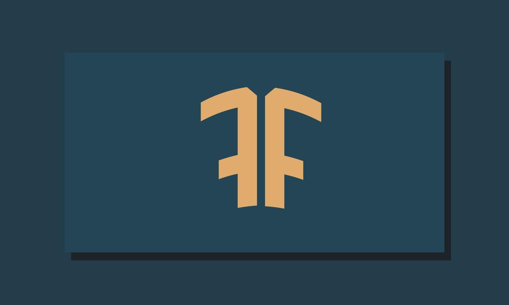 alfabeto lettere iniziali monogramma logo ff vettore