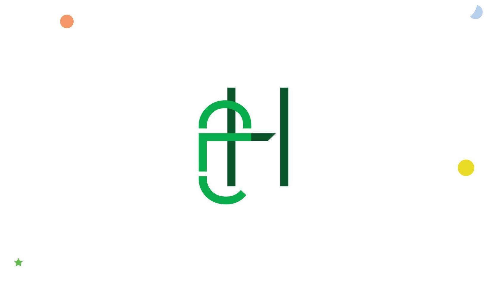 alfabeto lettere iniziali monogramma logo ch, hc, c e h vettore