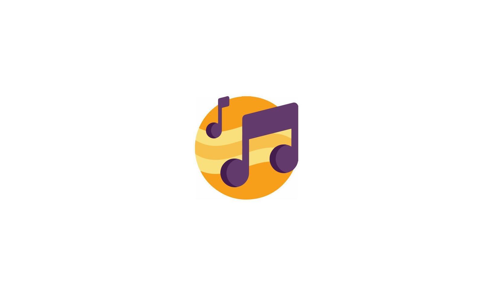 musica simbolo logo design vettore illustrazione