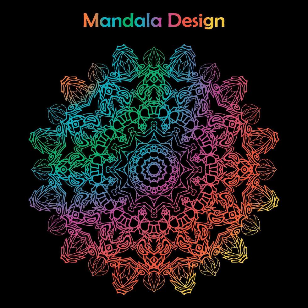 il mandala design vettore