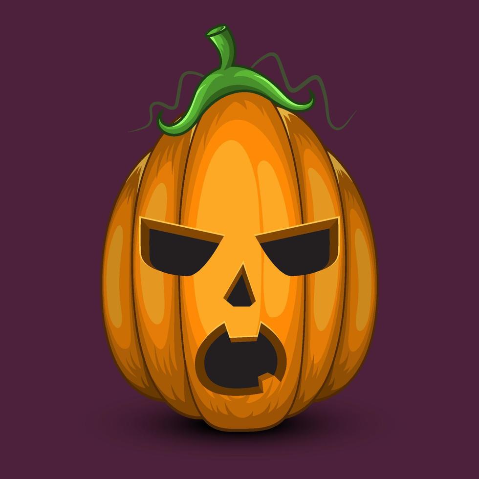 piatto design di Halloween zucca vettore