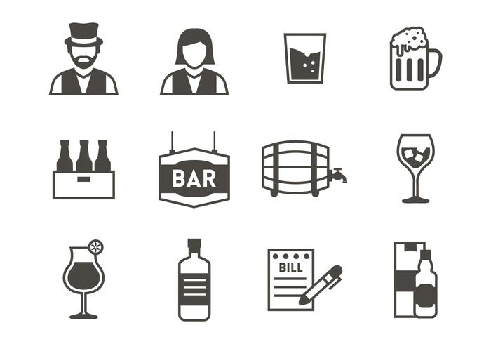 Bar icone vettoriali