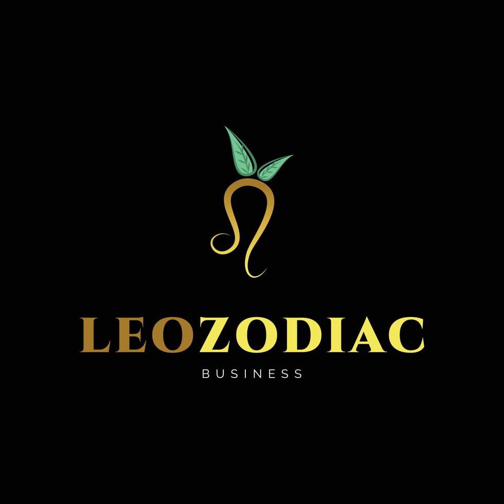 Leo zodiaco icona logo design modello vettore