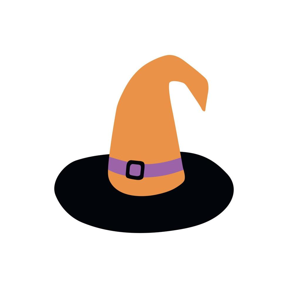 vettore strega cappello illustrazione. piatto stile Halloween cappello isolato