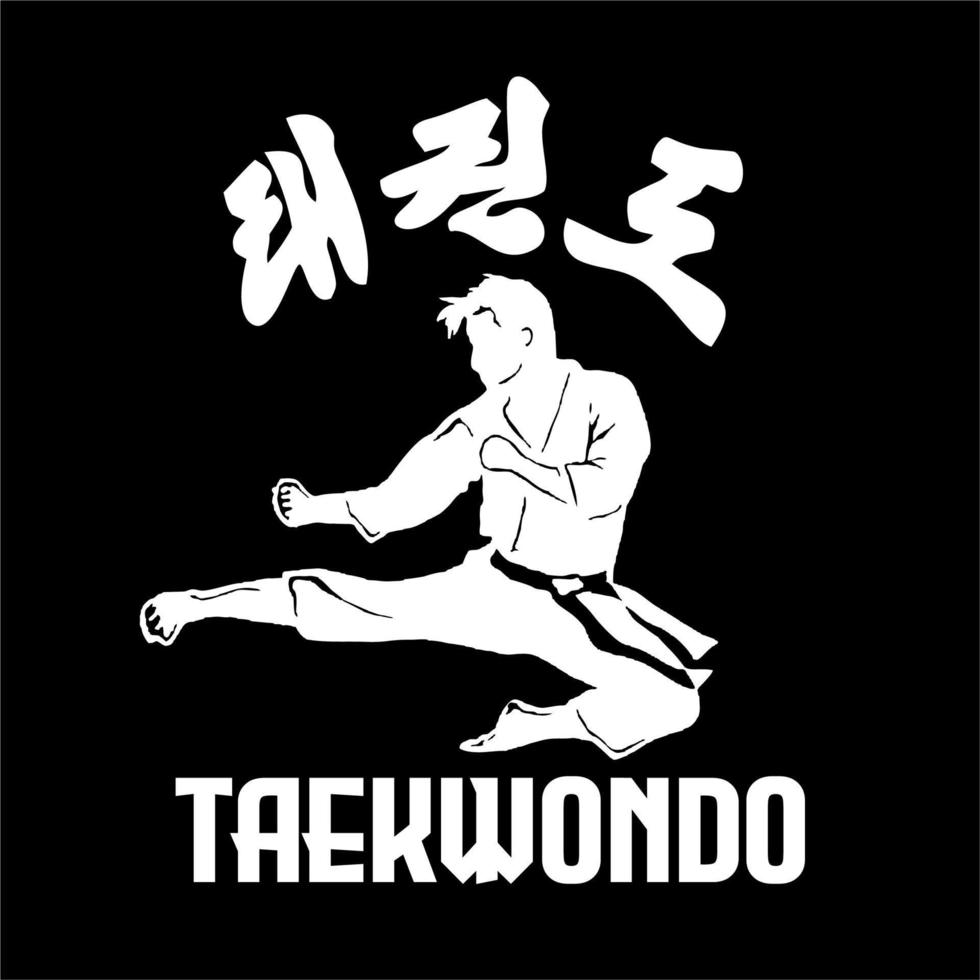 vettore del logo del taekwondo