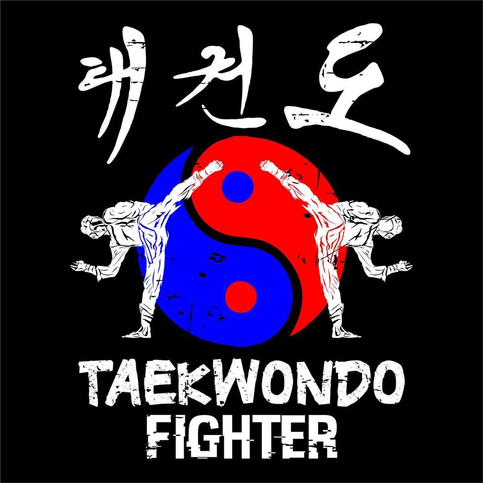 vettore del logo del taekwondo