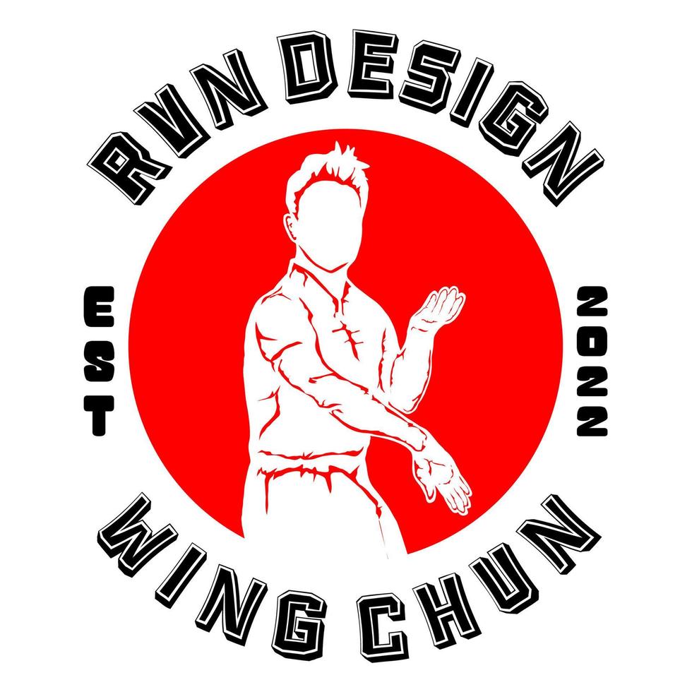 wingchun vettore logo icona