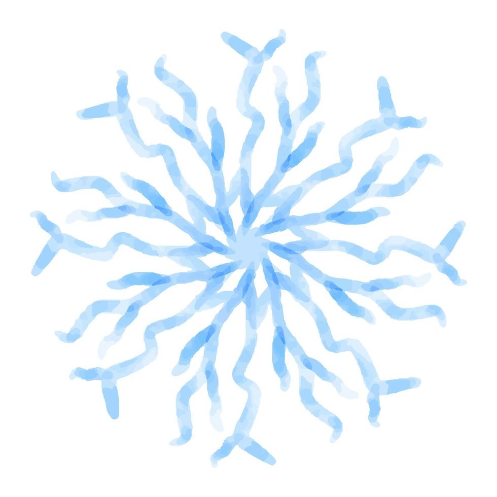 isolato acquerello fiocco di neve. su bianca sfondo. simbolo di inverno. bellissimo decorazione. vettore illustrazione